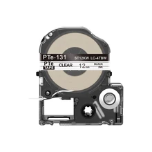 LC-4TBN/ST12KW 12 мм черный на прозрачном этикетка замена ленты Подходит для epson LW-400