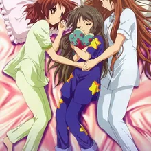 Clannad аниме персонажи 150*210 см Односторонний пододеяльник#37551