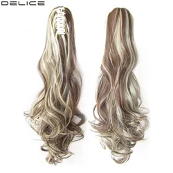 Delice Women's Long Wavy Ponytail With Claw Horse Tail Heat Resistant Synthetic Hair Ponytails 22inch Delice Women's Long Wavy Ponytail With Claw Horse Tail Heat Resistant Synthetic Hair Ponytails 22inch