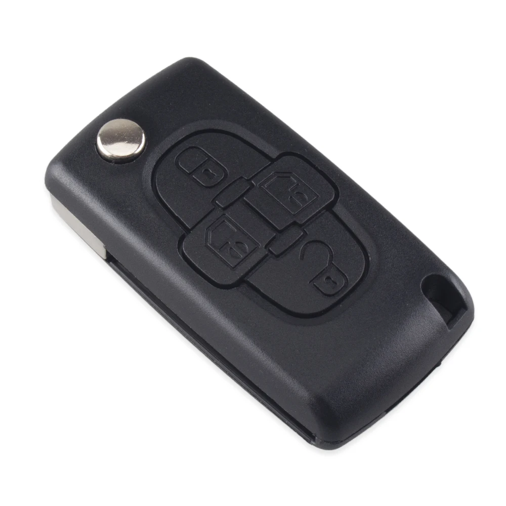KEYYOU 2 кнопки Флип Складные дистанционного ключа автомобиля чехол CE0523 для peugeot 1007 для Citroen C8 HU83 лезвие