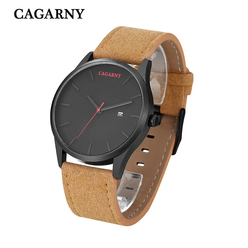  Casual Mens Watches Top Brand Luxury Men's Quartz Watch dress Sport Military Watches Men Leather CA