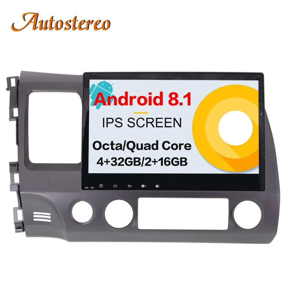 

Android 8.1 Car No DVD Player GPS navigation For Honda Civic 2007-2011 multimedia player 2 din radio tape recorder head unit IPS