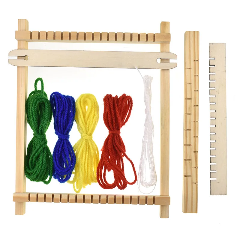 

DIY Wood Knitting Weaving Looms with Yarns Hand Knitting Machine Weaving Loom Stitching Tool For Kids Scarfs Hats Craft Tools