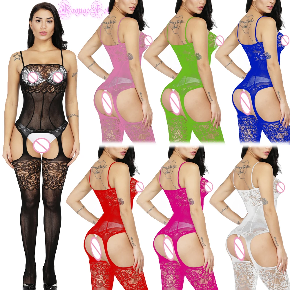 

Women Lace Erotic Sexy Fishnet Lingerie Babydoll Suspender Teddy Corset Waistcoat Cami Bodysuit Stocking Latex Catsuit Costumes