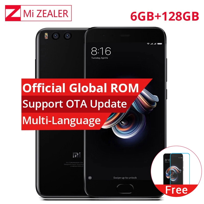 

Xiaomi Mi Note 3 6GB 128GB Mobile Phone Note3 Snapdragon 660 Octa Core Dual Rear 12.0MP Camera 16.0MP Front Camera 5.5" MIUI 9