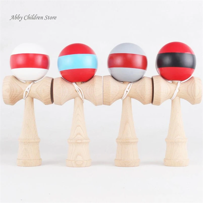  Abbyfrank Striped Kendama Professional 18.5 cm Colorful Wooden Stripe Kid Exercise Ball Shop Japane