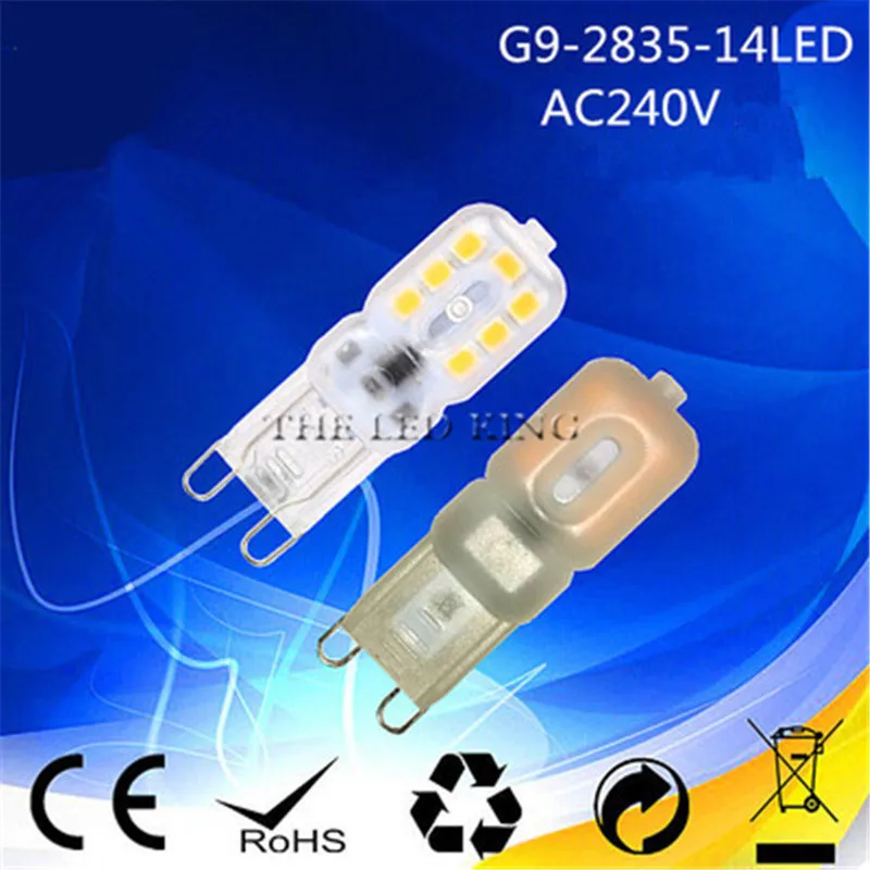 Светодиодная мини-лампа G9 SMD2835 6 Вт 9 220 В переменного тока 12 постоянного | Лампы и