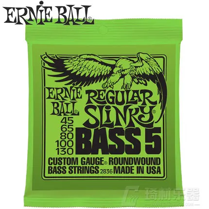 Ernie Ball 2836 Regular Slinky 5-String Nickel Wound Electric Bass Strings 45-130 Ernie Ball 2836 Regular Slinky 5-String Nickel Wound Electric Bass Strings 45-130