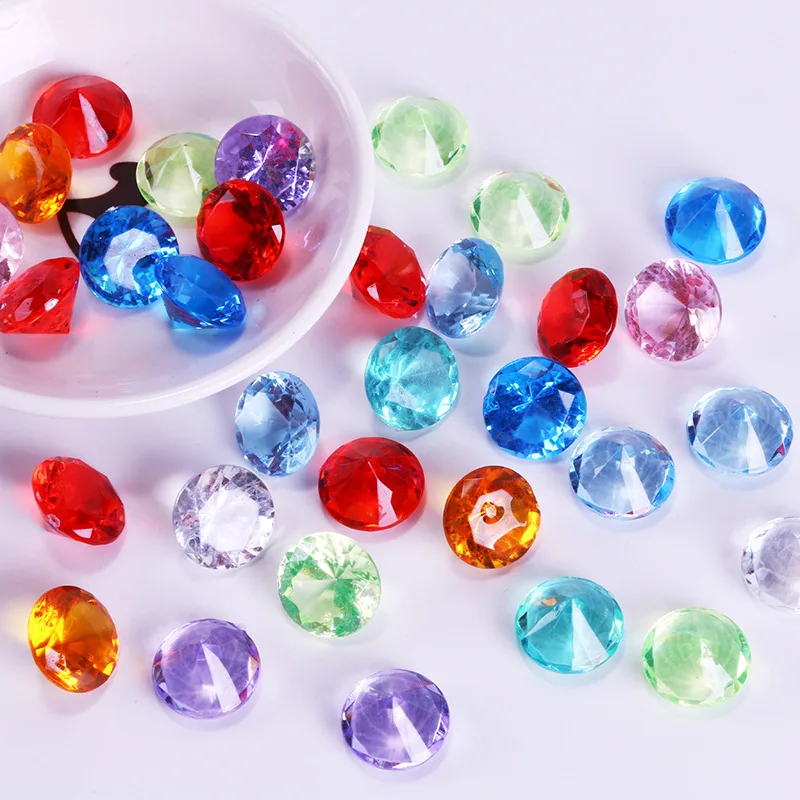 

100Pcs/Lot Acrylic Plastic Diamond Shape Pawn Pieces For Token Board Games Counter Accessories Multi color Diamond 20mm