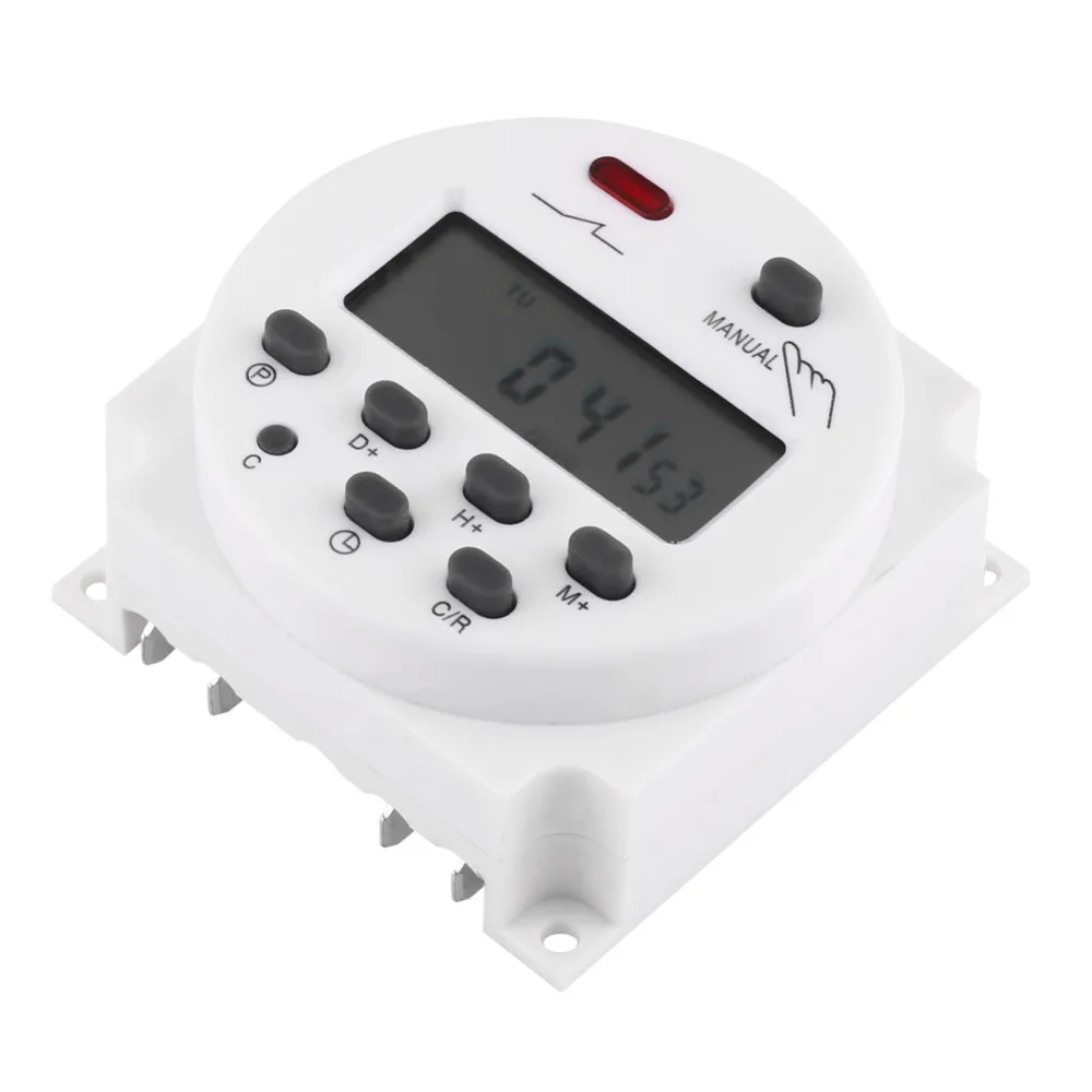 

Digital Time Switch LCD Display Electronic Timer Switch 7.5VA Lithium Programmable Timer 24V/110V/220V Automatic Relay Timer