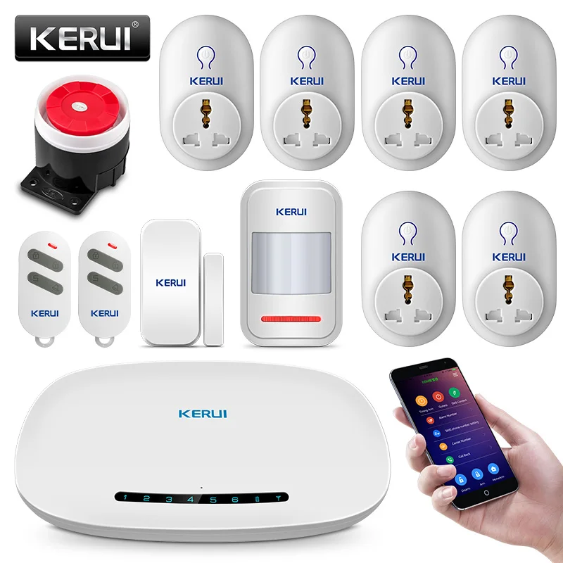 KERUI умный дом GSM сигнализация Беспроводная бытовая техника контроль безопасности