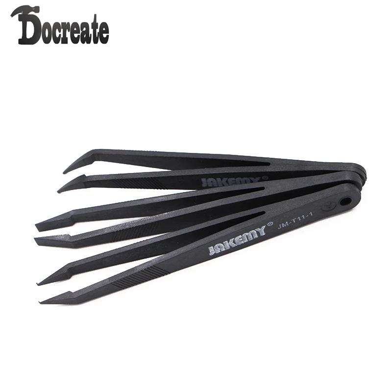 

JM-T11 3pcs Nylon Anti-static Tweezers Set Triad Fix Repair Tool Kit for Electronic Components