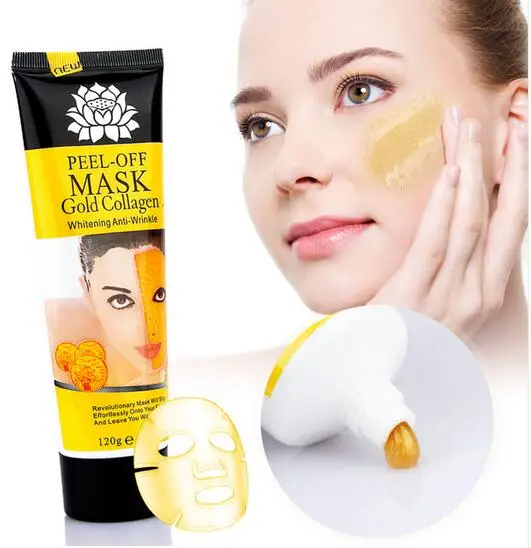 24K Gold Collagen Mask Deep Cleansing Purifying Peel Off Mud Face Mask