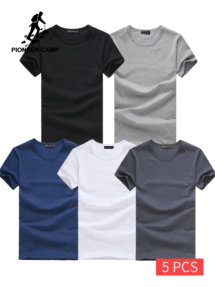 Pioneer kampı 5 adet basit tshirt yaratıcı tasarım hattı katı % 100% pamuk  T shirt erkek yeni varış kısa kollu erkek t-shirt 2020 ~ lecontte.store