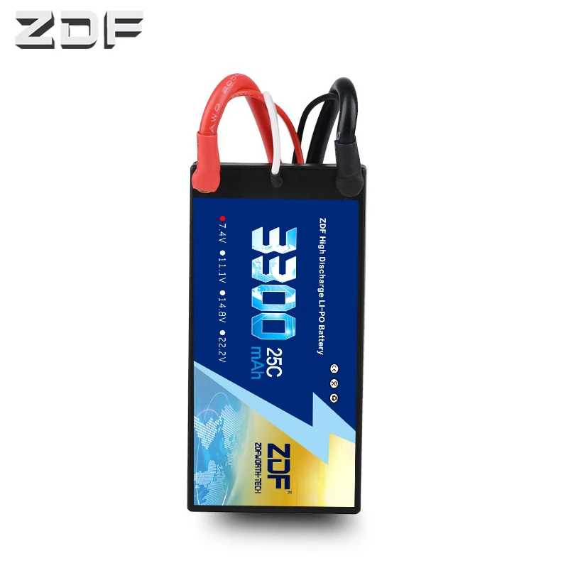 

ZDF RC Car Lipo Battery 2S 2P 7.4V 3300mah 25C Max 50C Hard Case For Airplane Traxxas Car RC Truck Support wholesale