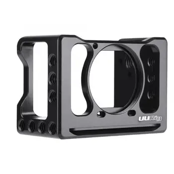 

UURig C-RX0 II Camera Cage Camera Vlog Bracket with Cold Shoe Mount 1/4" Threads for Sony RX0 II for Microphone Mini LED Light