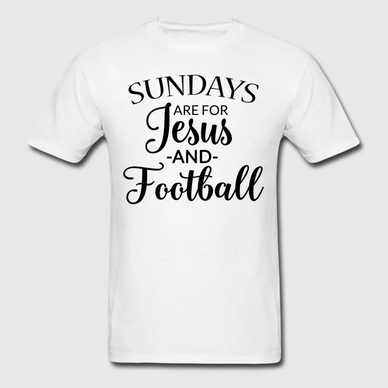 Fitness T-Shirt For Men Fit Sundays Are Jesus T-Shirts Breathable Hip Hop Camiseta Cotton Short Sleeve | Мужская одежда