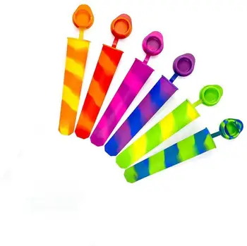 

100pcs Non-sticky Silicone Ice Mold Swirl Type Ice Pop Maker/Silicone Ice Pop Mold Push Up Ice Cream Lolly Pop For PopsicleSN621