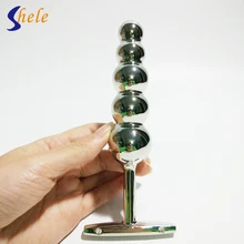 SHELE 5 Ball Stainless Steel Butt Plug Metal Dildo Plug Toys For Anal Vaginal Masturbation Anal