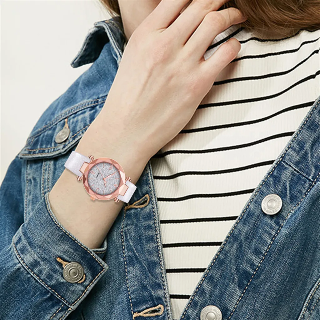 Горячая новейший Элитный бренд GENEVA женские наручные часы Звездное небо кварцевые платья женские наручные часы Bayan Kol Saati часы