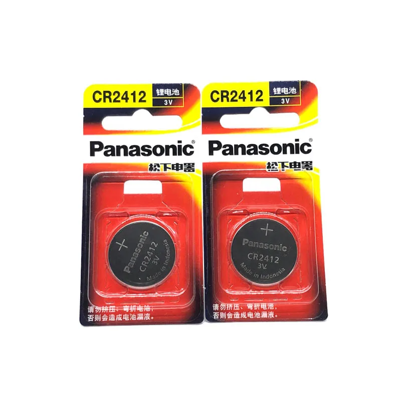 2 шт./лот новый оригинальный аккумулятор для Panasonic CR2412 3 в литиевая кнопка монета