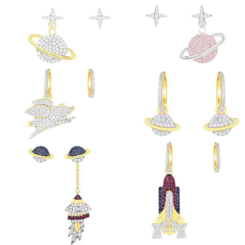 

JEM original 925 sterling silver APM earrings fashion accessories star trek series high quality earrings free shipping