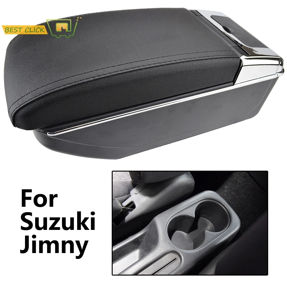 

Center Console For Suzuki Jimny 2000 - 2017 Dual Arm Rest 2005 2007 2009 2011 2013 2015 Cup Holder Storage Box Leather Armrest