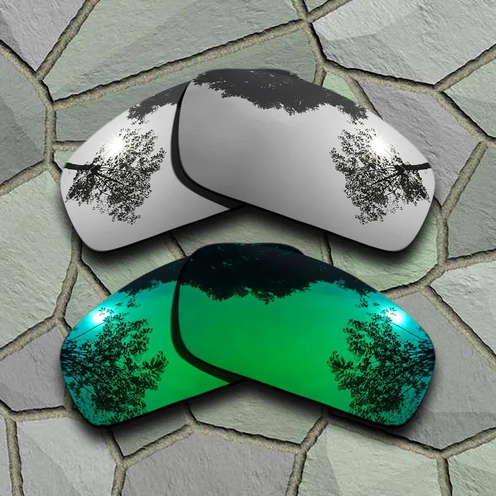 Lenti Di Ricambio Polarizzate Per Occhiali Da Sole Cromate E Verde Giada Per Oakley Monster Pup