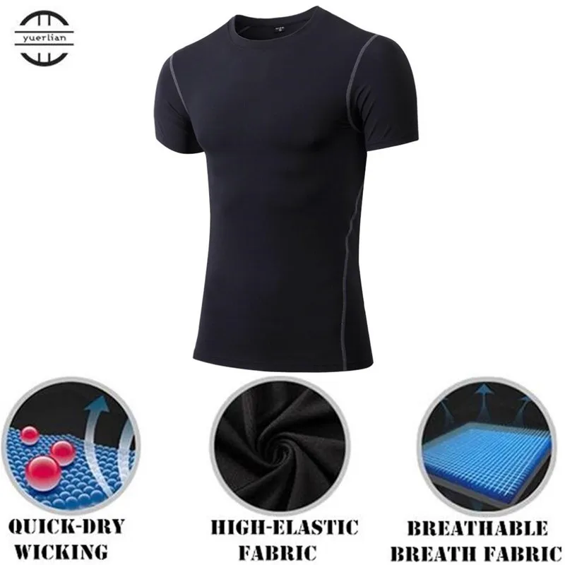 

Men Pro Shaper Compression Underwear 3D Cut Tight T-shirt,Cool High Elastic Sweat Quick-dry Wicking Sport Fitness Short Sleeves