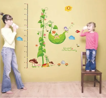 

DIY Removable Art Vinyl Wall Stickers Decor Mural Decal Measurement of height Children room Growing baby AY845 Free Shipping