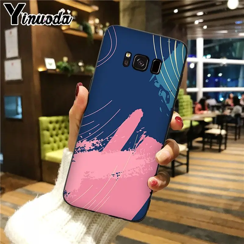 Navy pink design paint