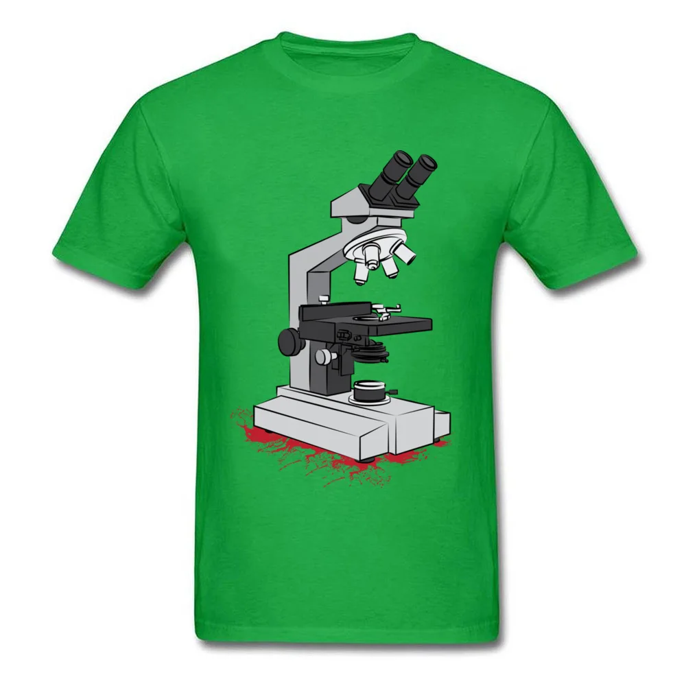 Optical microscope O Neck T Shirts Summer Tops Shirt Short Sleeve Hip Hop Cotton Geek Tee Shirts Unique Boy Top Quality Optical microscope green