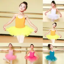 Платье для девочек, для девочек, для балета Платье-пачка Купальник для танцев гимнастическое одежда с ремешками наряды f27