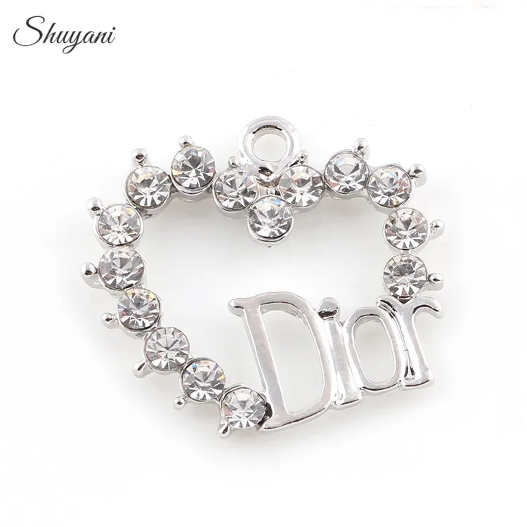 20PCS-New-Brand-Logo-Charms-Silver-Rhinestone-Crystal-Heart-Charms-Pendant-for-Bracelet-Necklace-Jewelry-Making