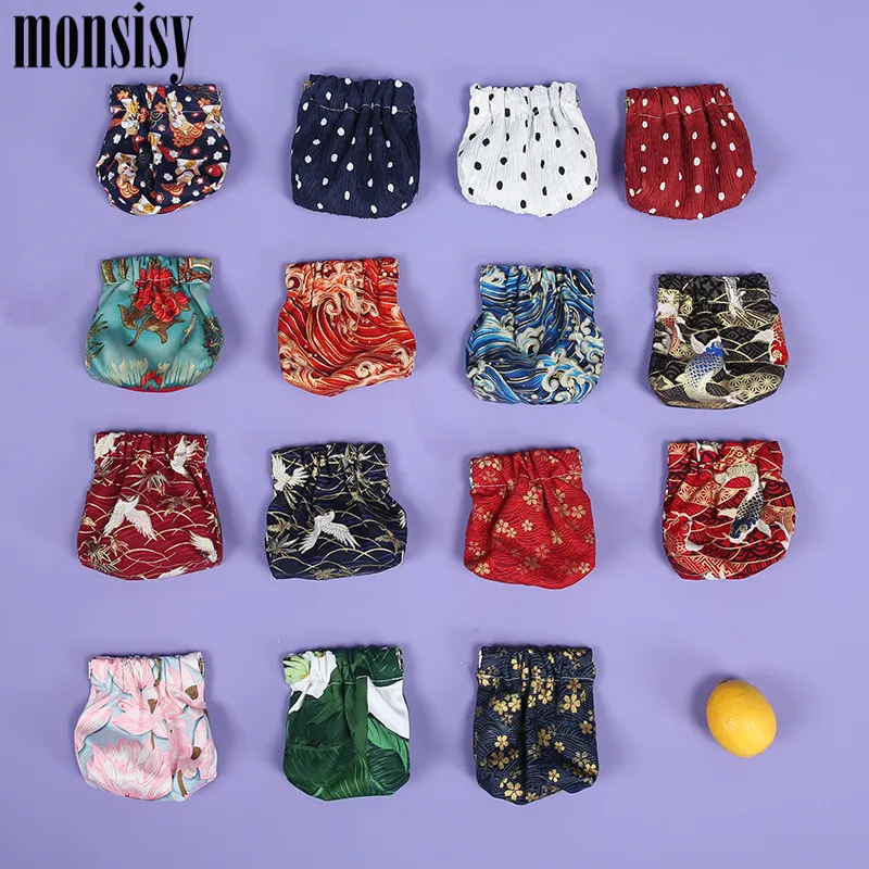 

Monsisy Christmas 5PCS Women Coin Purse Wallet Metal Lock Japan Style Dot/Flower Coin Pouch ID Card Small Change Purse Bags