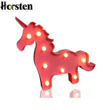 Horsten Lovely 3D Unicom светодиодный ночной Светильник милые маркеры игрушки светильник s лампа детский ночник для детской комнаты, детский Рождественский подарок для дома Свадебный декор