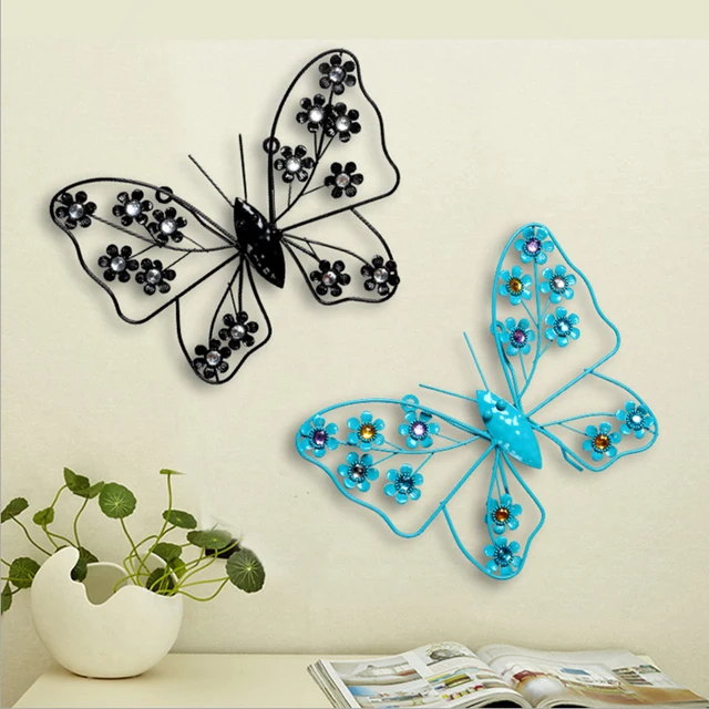 europe zakka vintage butterfly hanging ornaments home decor metal