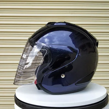 

Blue Motorcycle Helmet Casque Men Helmet Casco hat helmet Breathable Men Volante Esportivo Safety Half Helmet