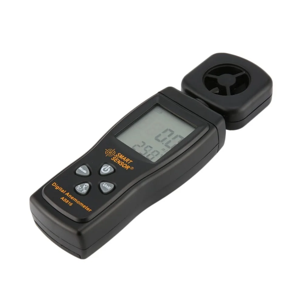AS816 Smart Senor цифровой анемометр-термометр датчик скорости ветра Измеритель температуры ветровой измеритель