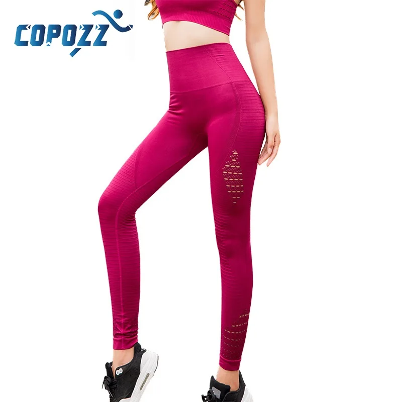 COPOZZ Sport Yoga Pants Women Running Sportswear Stretch