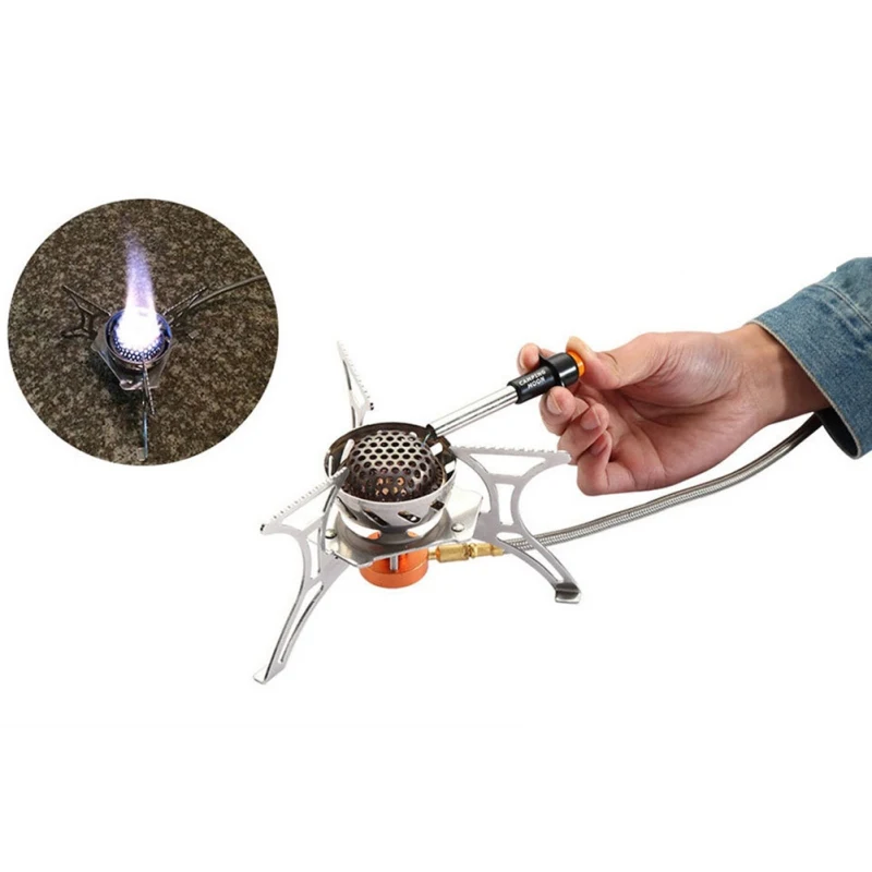 

New Cigarette lighter Outdoor Gas Stove Special Fireplace Heat Piezo Spark Igniter Furnance Lighter Electricity Furnance Lighter