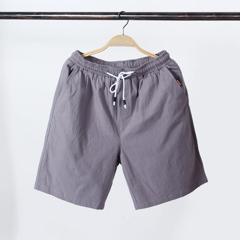 Новые летние тонкие быстрое высыхание Active эластичная кулиска на талии сплошной цвет Шорты хлопковая футболка для мужчин свободные шорты для пляжного досуга 5XL
