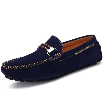 

Natural Suede Men Loafers Handmade High Quality Men Shoes Casual Driving Slip On