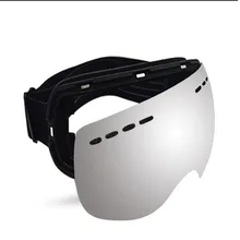 Лыжные очки Анти-туман зеркальные линзы сноуборд очки для Для мужчин Для женщин Молодежные для катания на коньках снегоход