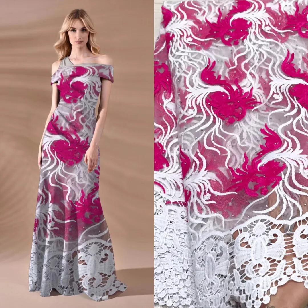 

African Lace Fabric 2018 Embroidered Nigerian Laces Fabric Bridal High Quality French Tulle Lace Fabric For Wedding Party B1