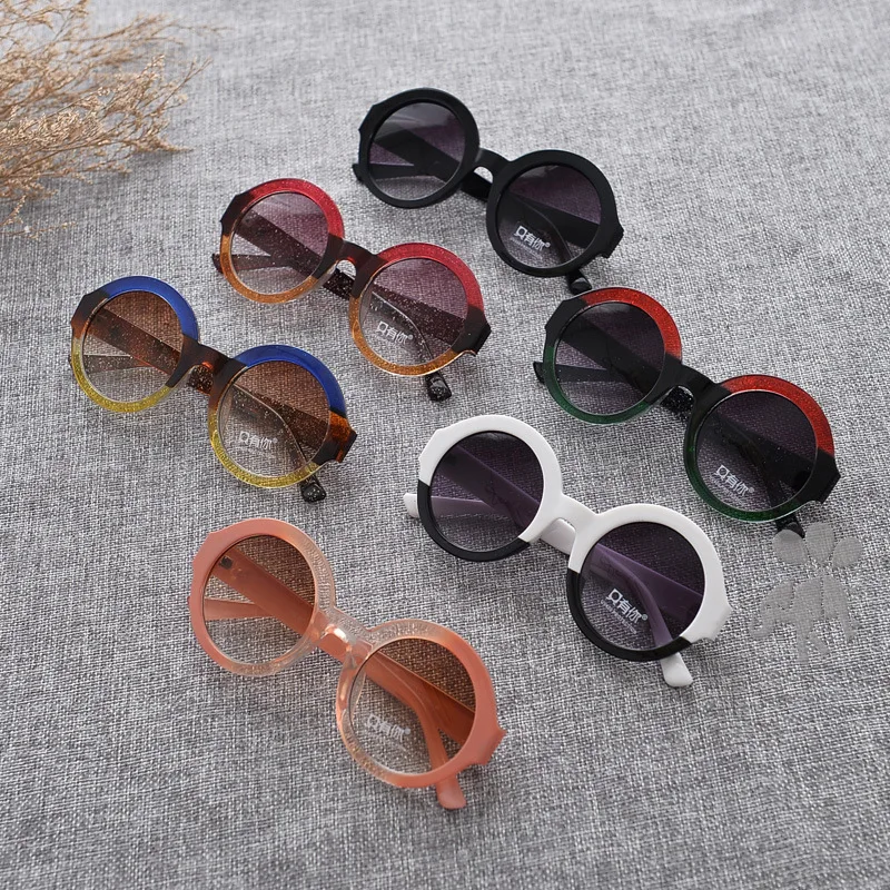 

Oversized round sunglasses children's fashion gradient lenses girls sunglasses brand luxury black green red umbrellas UV400 NX