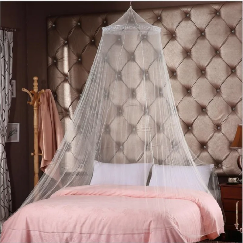 Universal Elegant Round Lace Insect Bed Canopy Netting Curtain Dome