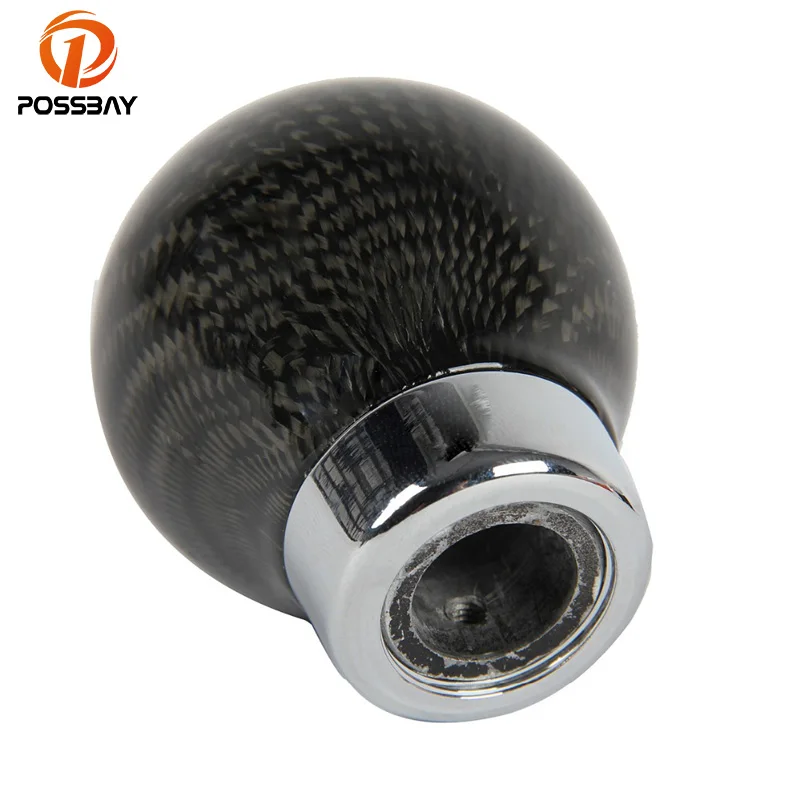 POSSBAY Universal Car Truck Manual Gear Shift Knob Black Handle Ball Stick Lever Knob Covers Car