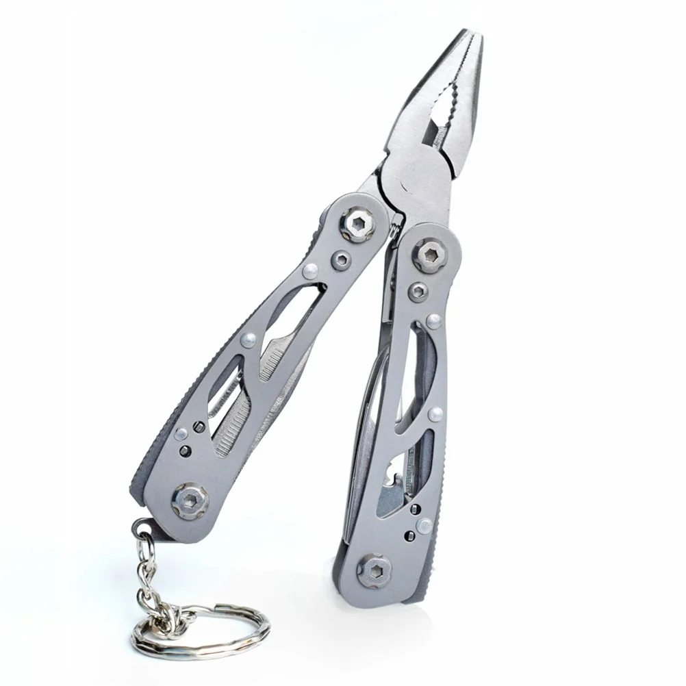 

Multi Pocket Outdoor Hand Tools Wire Cutter Screwdriver Knife Saw Survival Keychain Multifunction Mini Folding Plier Portable