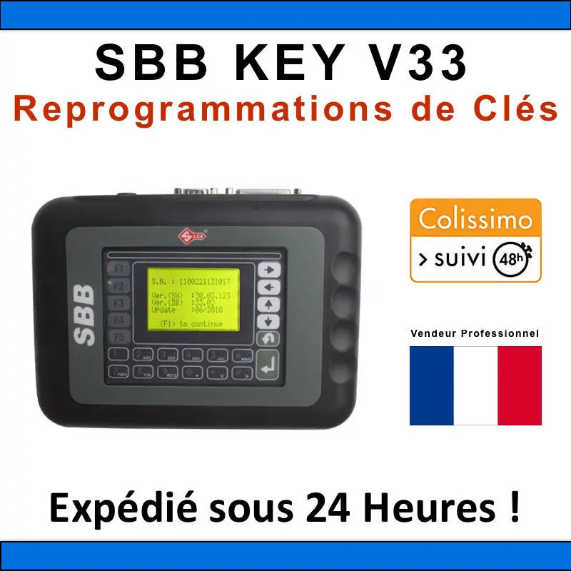 

Car Key Programmer SBB V33.02 Smart Remote Car Key Programming Unit Multi-Language Diagnostic Transponder Interface